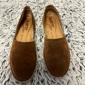 Born tobacco brown genuine suede espadrilles